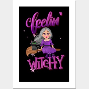 Feeling witchy halloween design Posters and Art